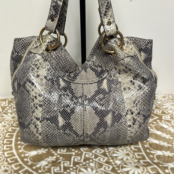 Michael Kors Rare Snake embossed Leather Moxley
Purse / Shoulder Bag with wallet - Picture 5 of 15